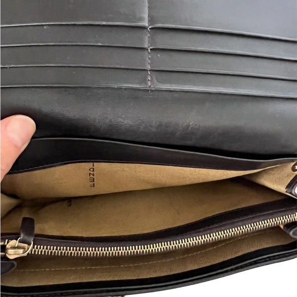 Vintage Fendi Zucca Print + Leather Trifold Convertible Wallet on Chain - Picture 11 of 12